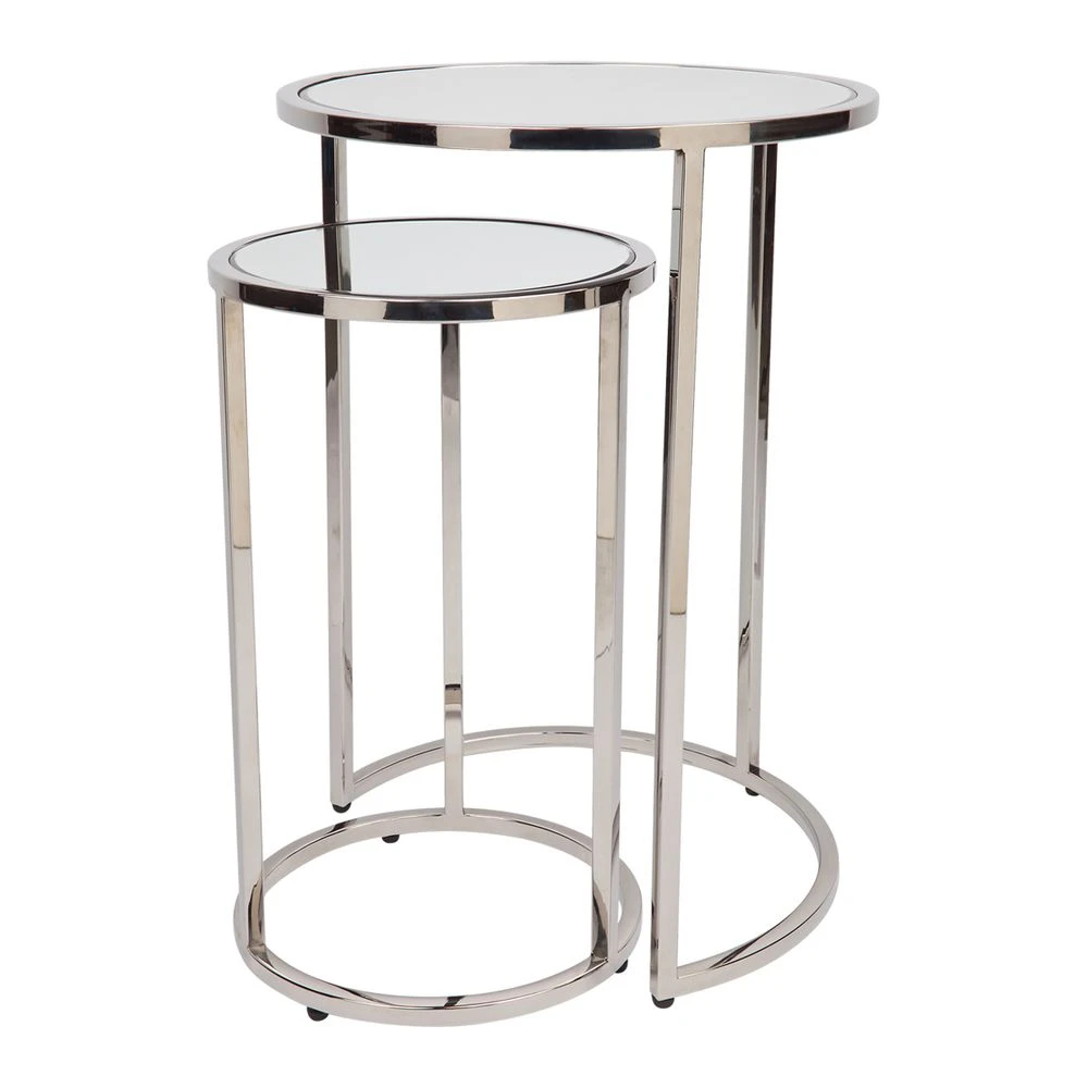 Serene Nesting Side Tables - Nickel - Image 4