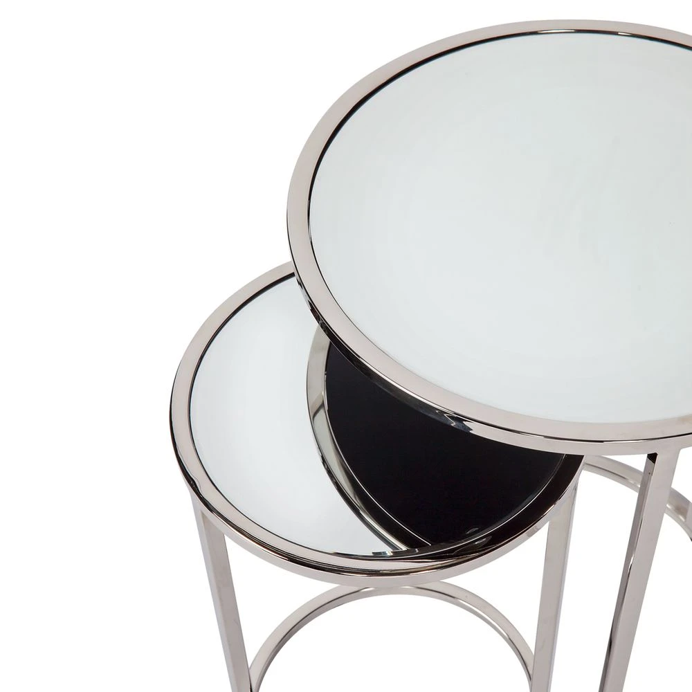 Serene Nesting Side Tables - Nickel - Image 3