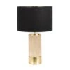 Paola Travertine Table Lamp - Black Shade