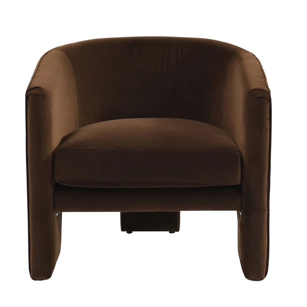 Kylie Arm Chair - Dark Chocolate Velvet - Image 2