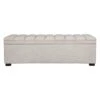 Soho Storage Bench Ottoman - Off White Linen
