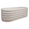 Demi Storage Bench Ottoman - Off White Linen