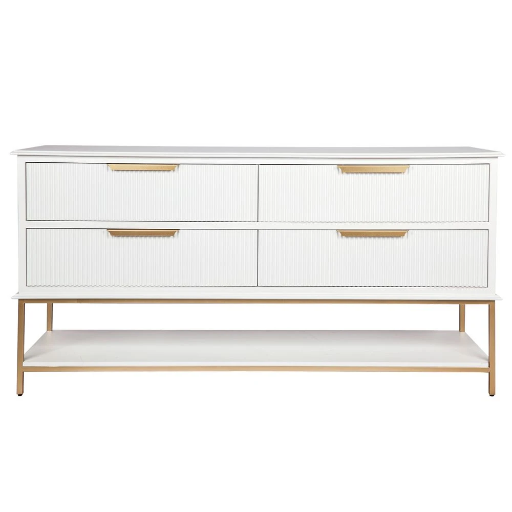 Aimee 4 Drawer Chest - White 3 Aimee 4 Drawer Chest - White - Image 3