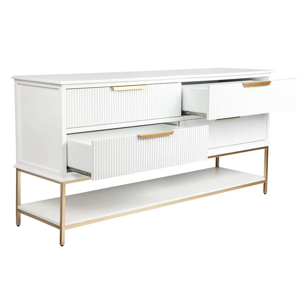 Aimee 4 Drawer Chest - White 2 Aimee 4 Drawer Chest - White - Image 2
