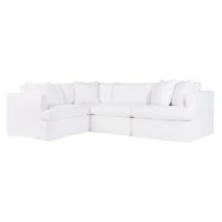 Birkshire Slip Cover Modular Sofa - White Linen Option 2