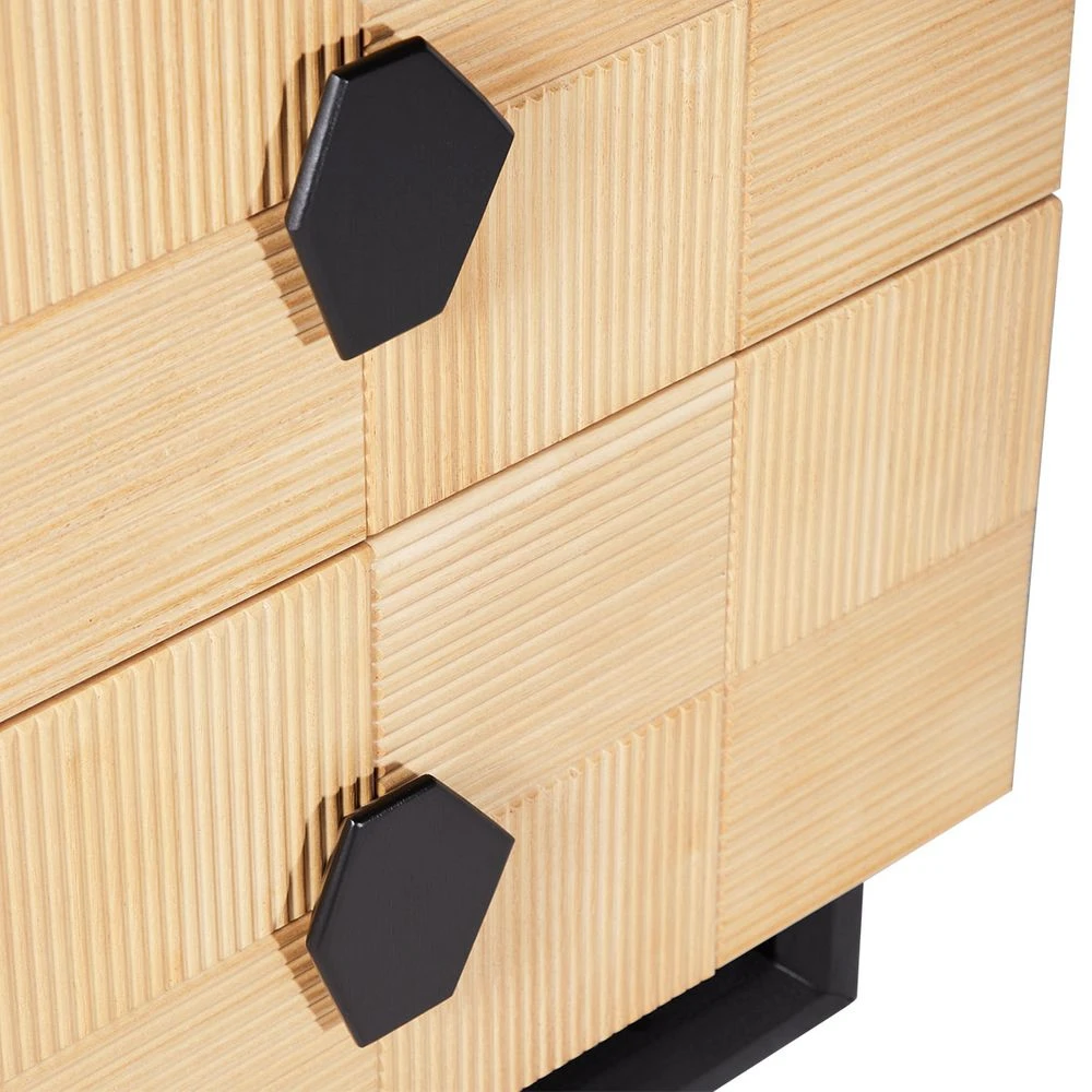 Alton Bedside Table - Large Natural And Black - Image 3