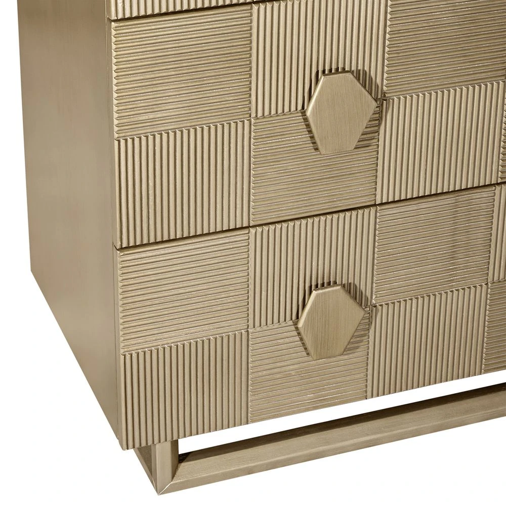 Alton 3 Drawer Chest - Antique Gold - Image 5