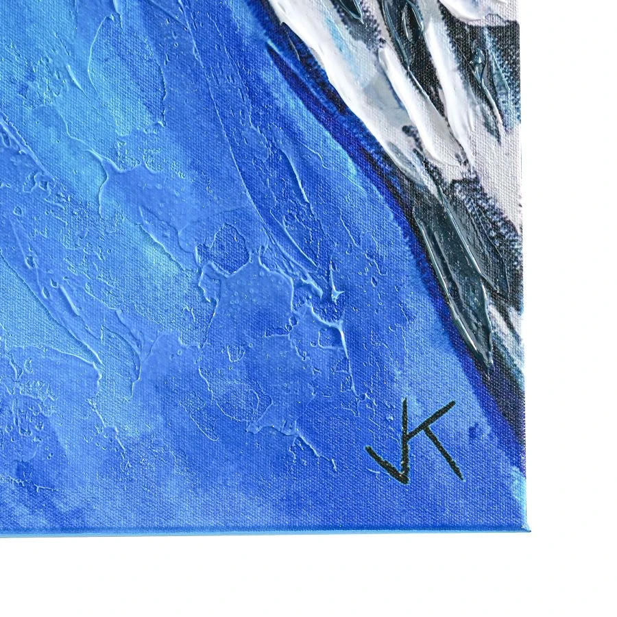 Blue Budgie Enhanced Canvas Print - Image 5