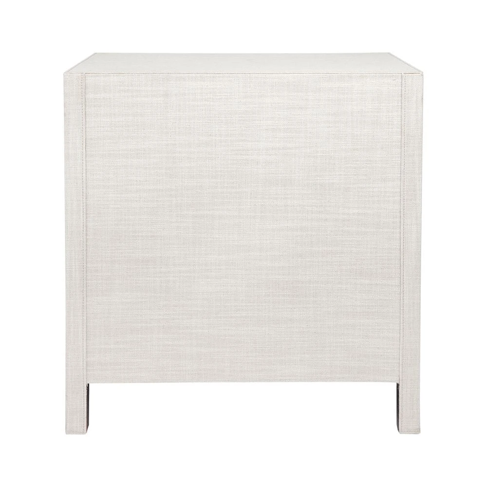 Astley Upholstered Bedside Table - Natural - Image 2