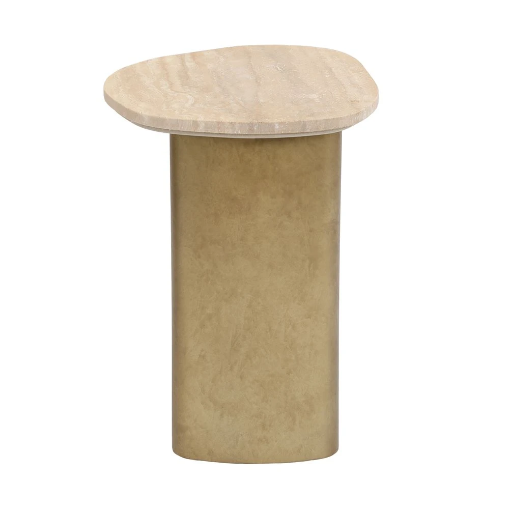 Audrey Small Side Table - Travertine - Image 6