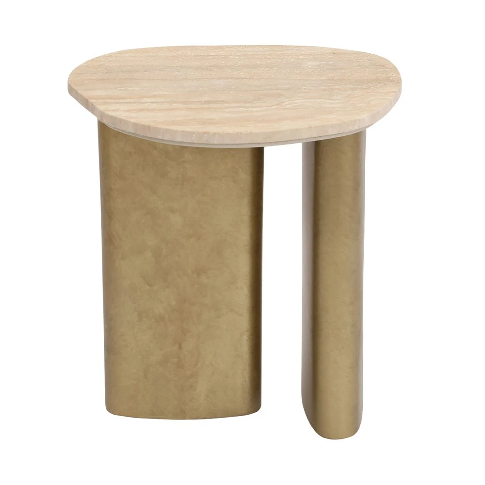Audrey Small Side Table - Travertine - Image 2