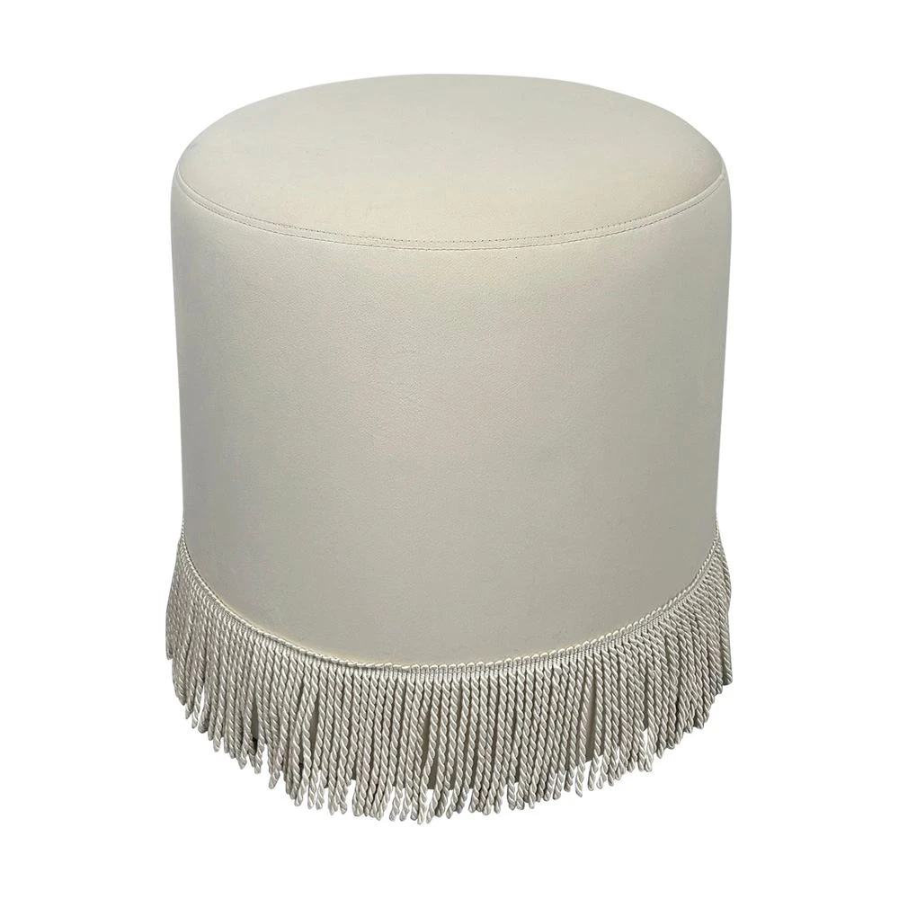 Nemi Stool - Ivory Velvet