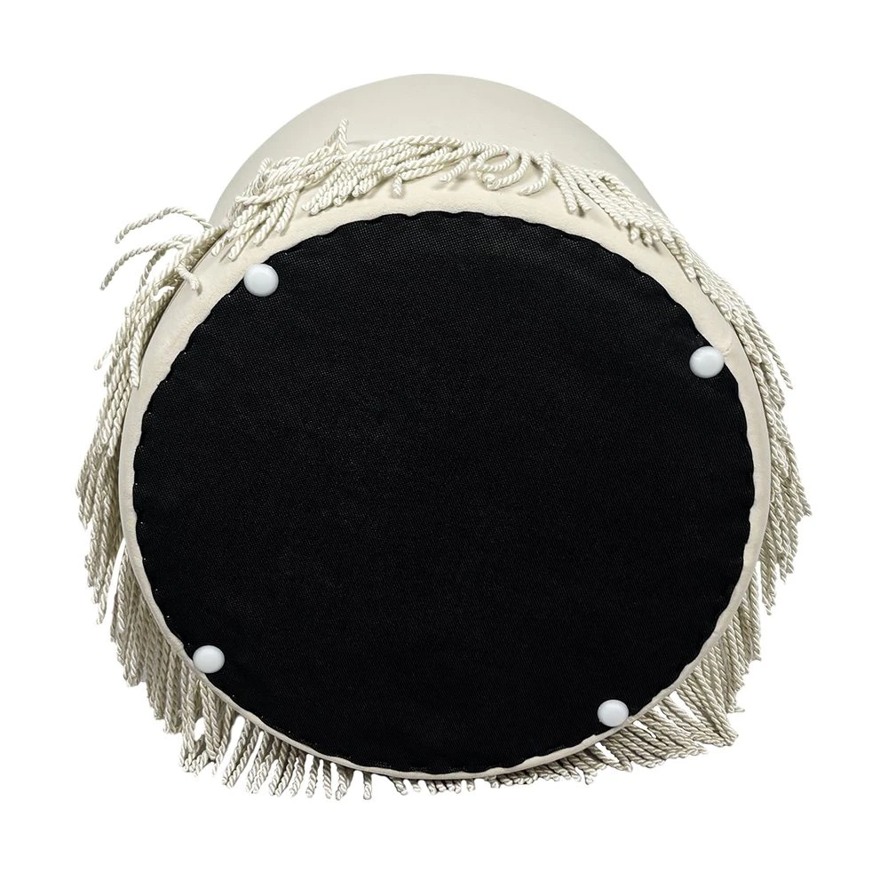 Nemi Stool - Ivory Velvet - Image 2