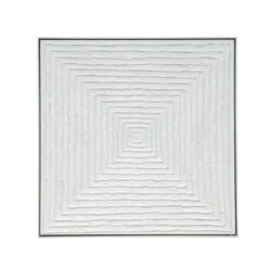 White Vortex Oil On Canvas Painting - Medium