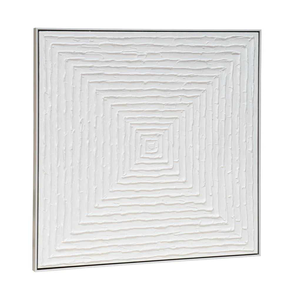 White Vortex Oil On Canvas Painting - Medium - Image 2