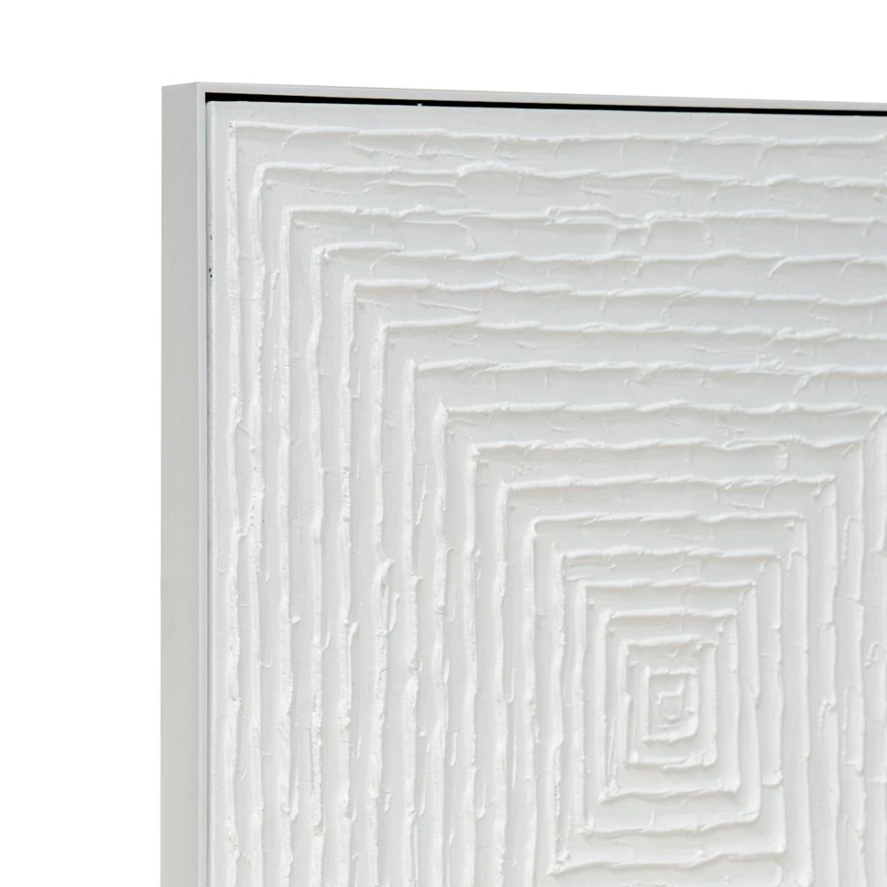 White Vortex Oil On Canvas Painting - Medium - Image 3