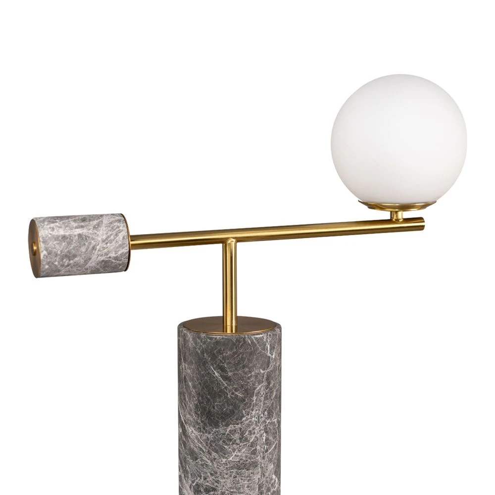 Zamora Marble Table Lamp - Grey - Image 2
