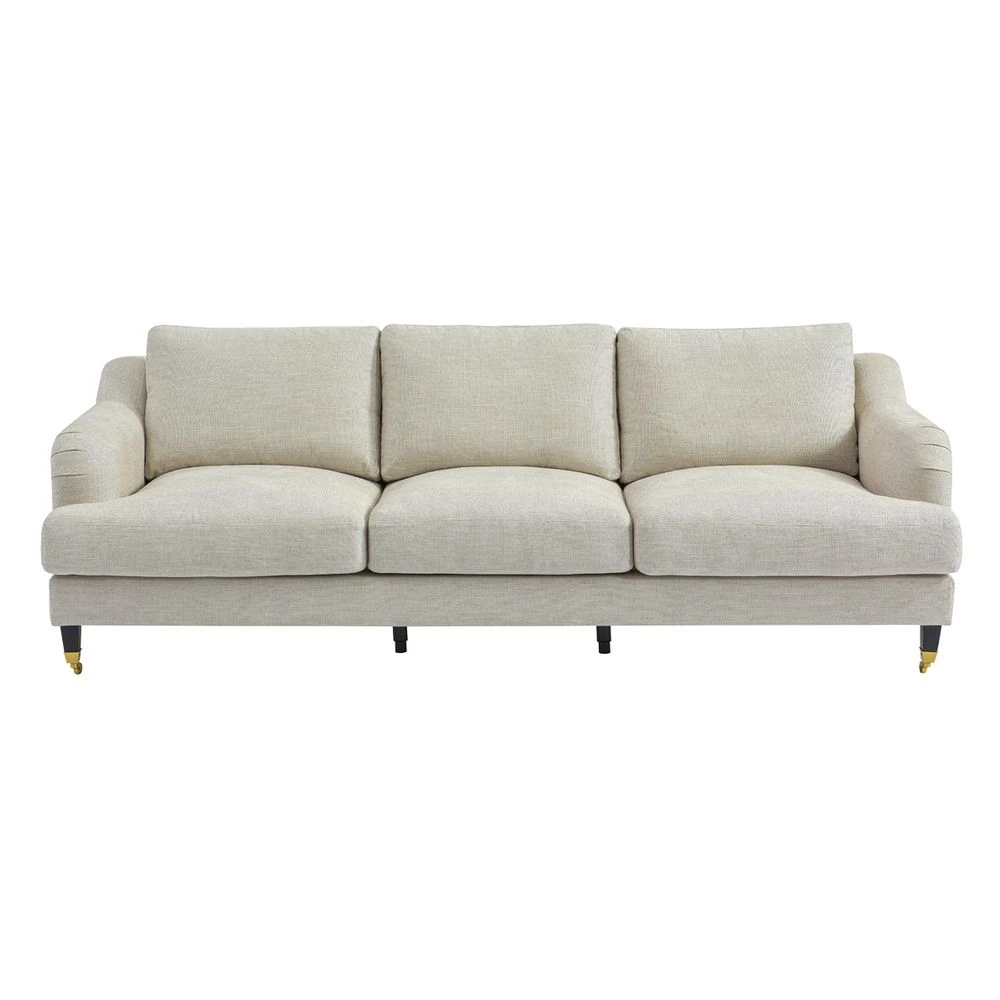 Aerin 3 Seater Sofa - Natural Linen - Image 4