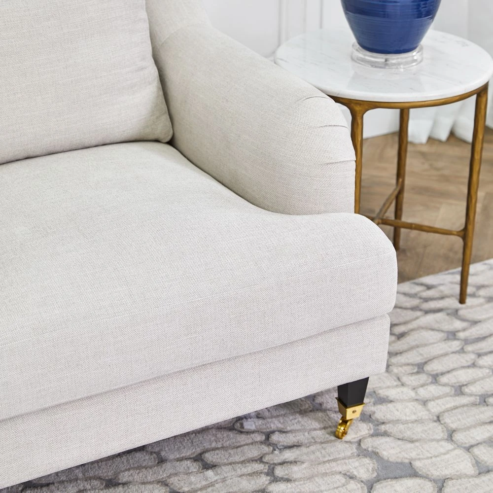 Aerin 3 Seater Sofa - Natural Linen - Image 5