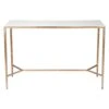 Chloe Stone Console Table - Small Antique Gold