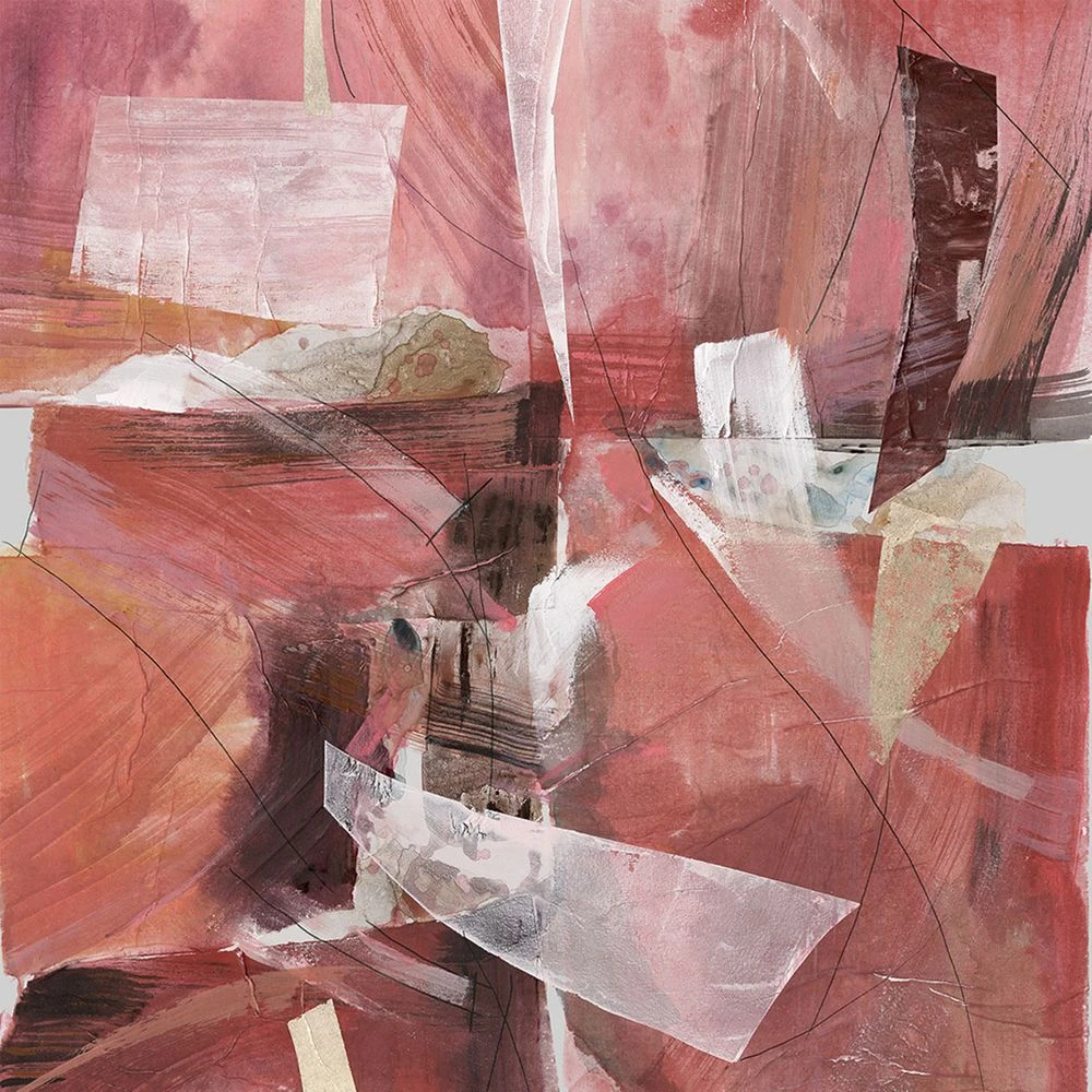 Ruby Abstract Canvas Painting - Image 6